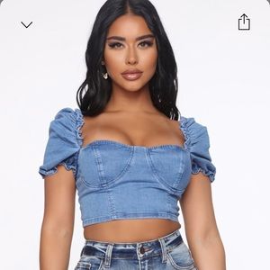 Macron Dates Cropped Top